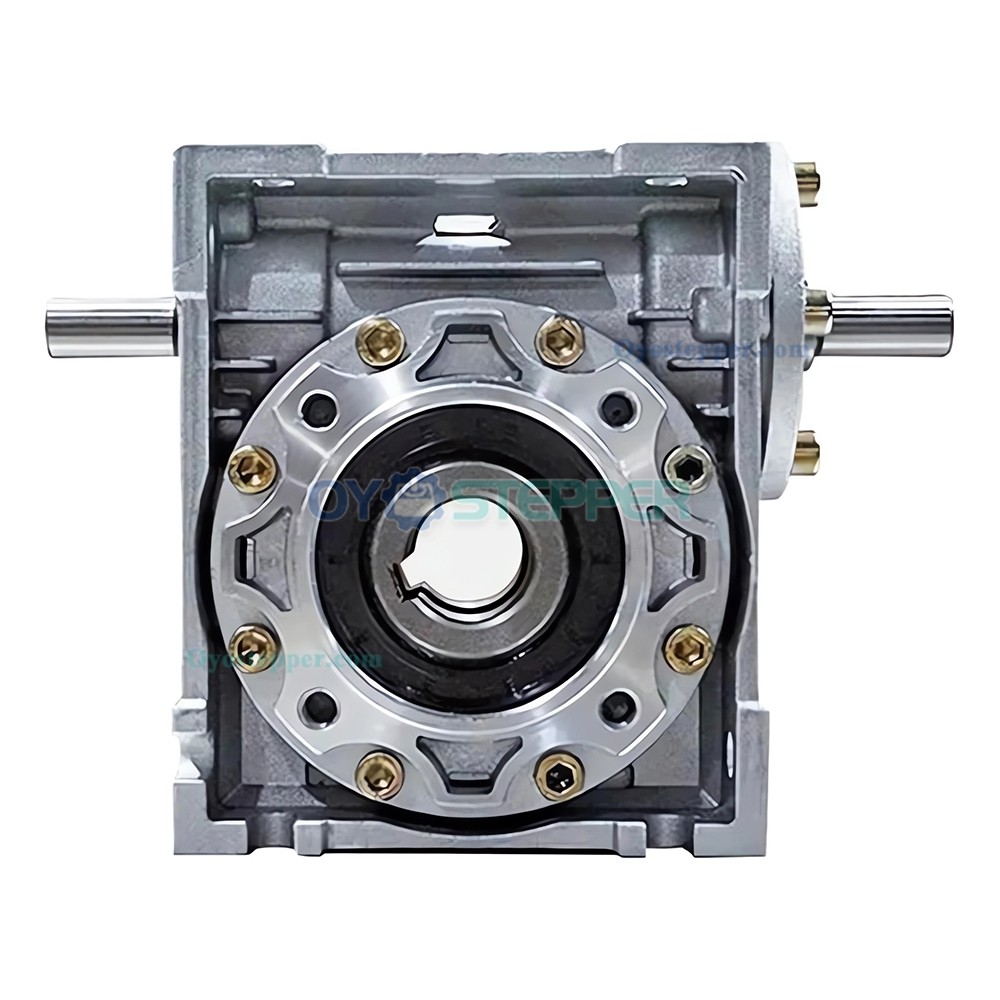 NRV030-VS 5:1-80:1 Worm Gearbox Reducer Input Shaft 9mm Output Hole 14mm Double Input Shaft